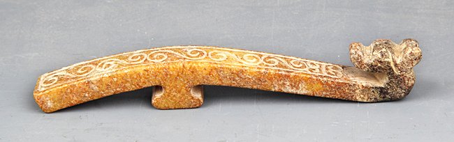COPY OF OLD JADE BELT BUCKLE: Possible Han Dynasty, Long: 5.25 inch