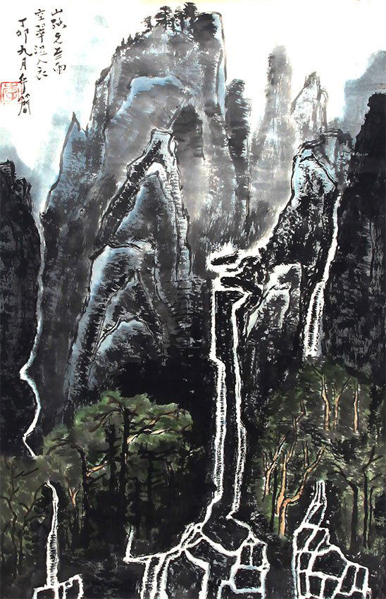 A LI JIAN XING CHINESE PAINTING (ATTRIBUTED TO ) (1 of 3)