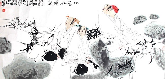 A WANG XI JING PAINTING, ATTRIBUTED TO: Modern, High:26.00 inch x Width:53.00 inch