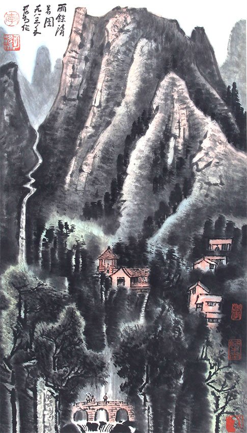 LI KE RAN CHINESE PAINTING (ATTRIBUTED TO ): 1907-1989,High: 26.5 inch × Width: 15.5 inch