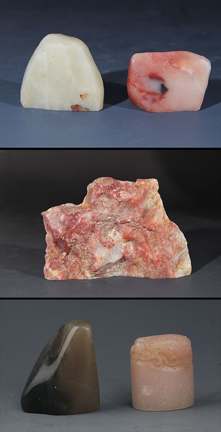 GROUP OF FINELY CARVED SOPE STONE SEAL (1 of 9)