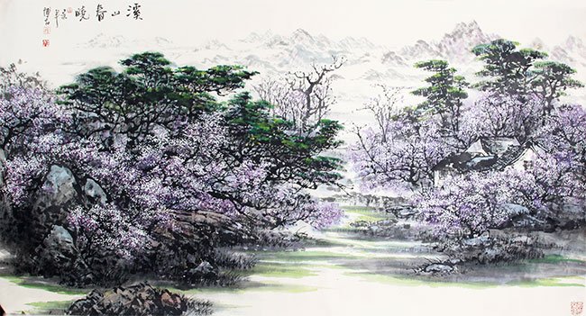 A LIU BO GU CHINESE PAINTING, ATTRIBUTED TO: Modern, High:37.5 inch×Width: 69.00 inch