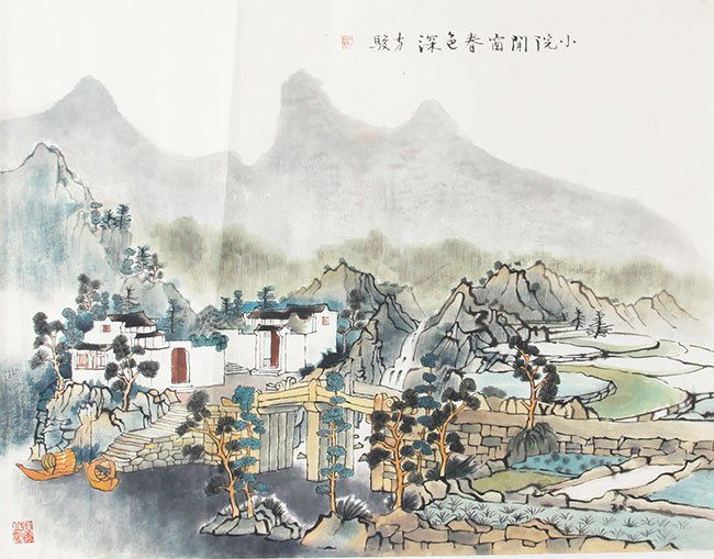 A FAN JUN CHINESE PAINTING (ATTRIBUTED TO ) (1 of 3)