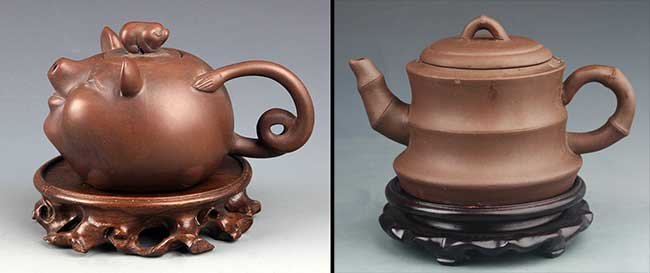 GROUP OF TWO ZISHA TEA POT (1 of 9)