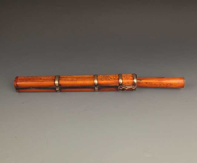 A FINE TIBETAN DINING SET, KNIFE AND CHOPSTICKS (1 of 6)