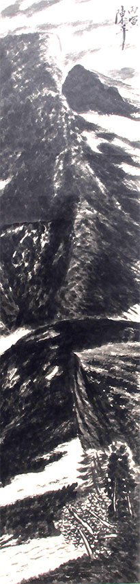 CHEN PING CHINESE PAINTING (ATTRIBUTED TO ): Contemporary, High: 52.00 inch; Width: 13.00 inch