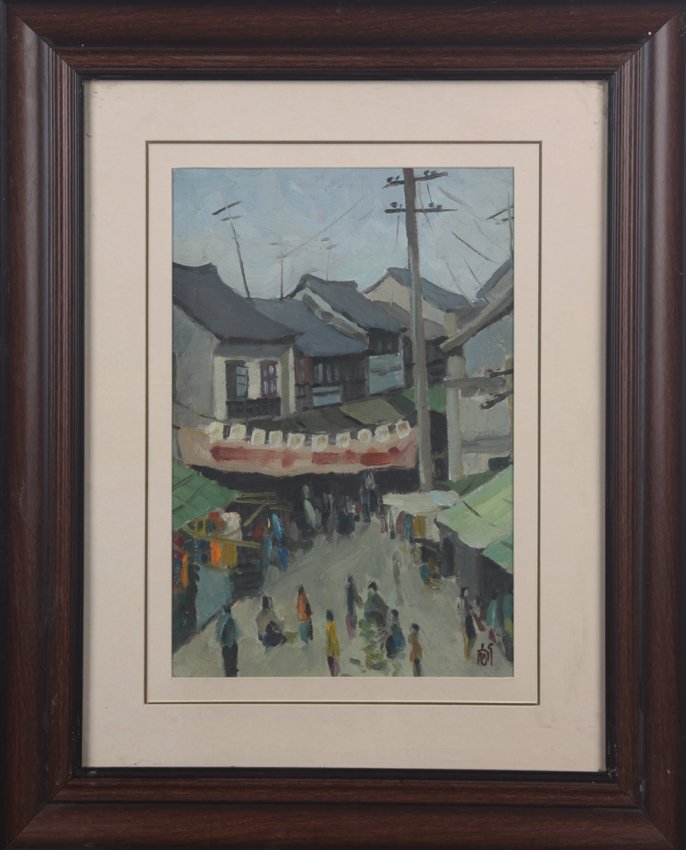 A ZHOU BI CHU OIL PAINTING (ATTRIBUTED TO, 1903 -1995 ) (1 of 6)