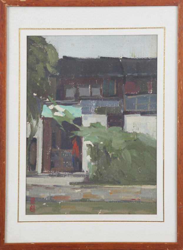 A ZHOU BI CHU OIL PAINTING (ATTRIBUTED TO, 1903 -1995 ) (1 of 5)