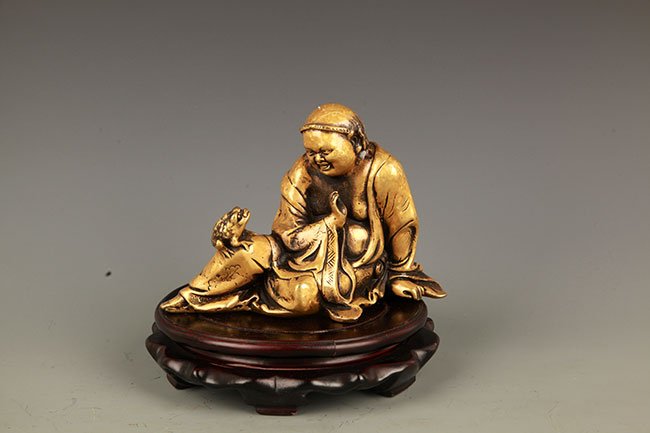 A BRONZE CHILDREN PLAYING DECORATION (1 of 7)