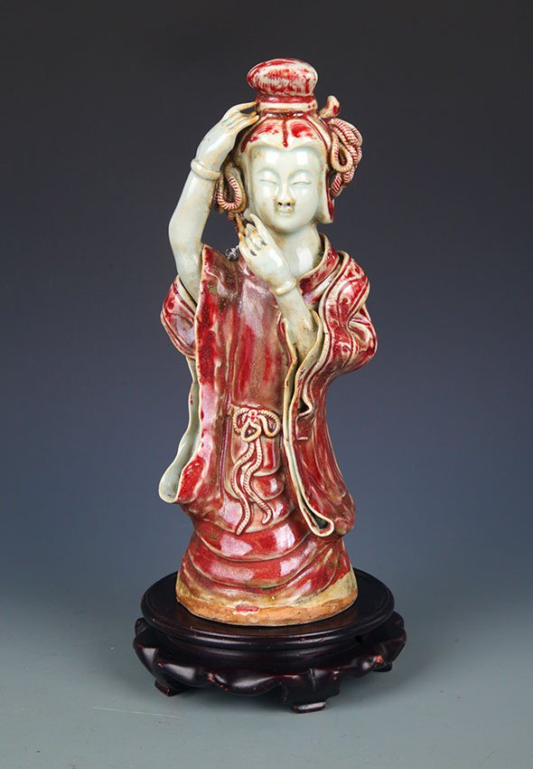 GLAZE RED "YOU LI HONG" XI SHI FIGURE (1 of 9)