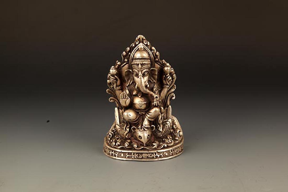 A FINE TIBETAN BUDDHA THE TRUNK GOD OF WEALTH (1 of 6)