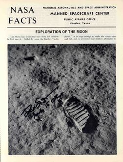 Apollo 15 David Scott Autograph: on the front cover of a "NASA Facts" brochure. Scott has signed in black Sharpie. Very good condition. Ex: the David Scott collection.