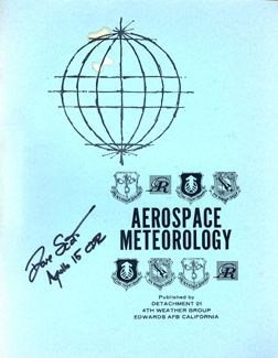 Apollo 15 David Scott Autograph: (500pp., soft cover, metal clasp). "This document explores the effects of the natural environment on aerospace systems, and the information therein was presented at an aerospace meteorology lecture at