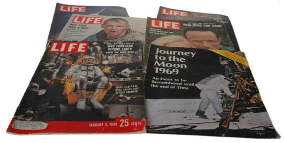 7 Life Magazine re Mercury Astronauts