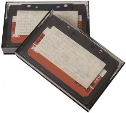 Flight STS 51B Audio Tapes: Flight Audio Tapes Lot of two audiotapes recorded from orbit 7. These tapes both have identical labels on them (in case one was lost ?). Fascinating first-hand information for the true space buff. Ex.