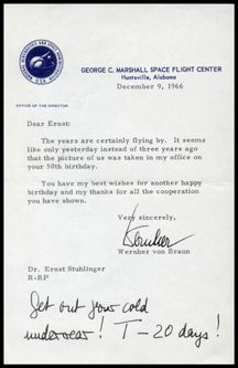 Dr. Wernher von Braun Autograph