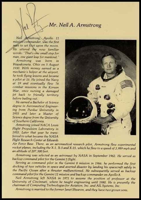 Neil Armstrong Autograph