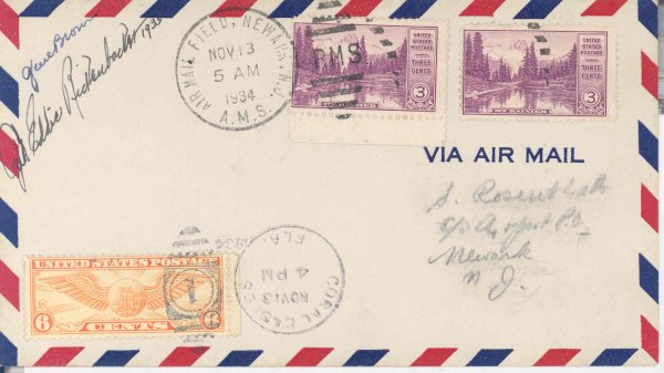 World War I Ace Capt Eddie Rickenbacker Autograph