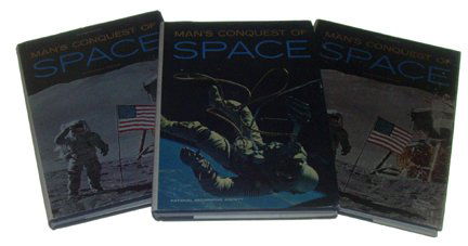 1968//1975, Lot of 3 National Geographic Society: (199pp., hard cover) A history of "Mans Conquest of Space encompasses the whole thrilling pageant: from Yuri Gagarin, the first man to orbit earth, to the epic walks in space; from the first simple sa
