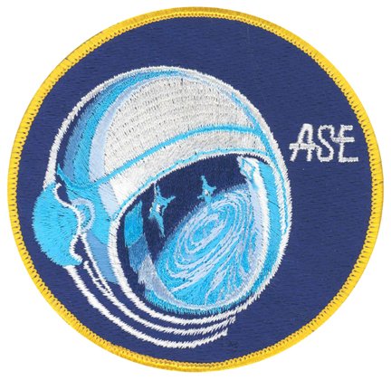 Association of Space Explores Patch: A multicolor embroidered patch (4") issued for the Association of Space Explorers. The patch was designed by cosmonaut and space artist Alexei Leonov, the first man to walk in space. Excellent conditi