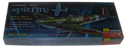 Monogram 1962 Supermarine Mark IX Spitfire Plasti