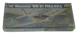 Heller 1960's WassmerWA 81 Piranha Plastic Model: Heller 1960's WassmerWA 81 Piranha Plastic Model Kit Manufacturer: Heller (France) Name of Model: Wassmer WA 81 Piranha Kit #: 403 Type of Box: Printed - Folded Date of Model: 60's Condition of Box: F