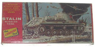 Lindberg 1966 Stalin Russian Tank Plastic Model K: Lindberg 1966 Stalin Russian Tank Plastic Model Kit Manufacturer: Lindberg (U.S.) Name of Model: Stalin Russian Tank Kit #: 6027 Type of Box: Wrapped Date of Model: 1966 Condition of Box: Near mint Co