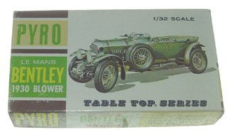 Pyro 1960s Le Mans Bentley 1930 Blower 1:32 Plast: Pyro 1960s Le Mans Bentley 1930 Blower 1:32 Plastic Model Kit Manufacturer: Pyro Name of Model: Le Mans Bentley 1930 Blower Kit #: C304-50 Type of Box: wrapped Date of Model: mid 1960's Condition of B