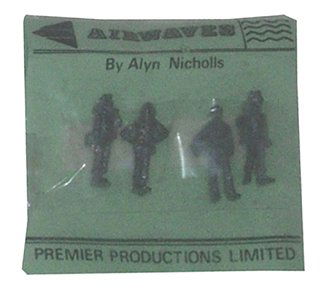 Airwaves 1960's 4 White Metal Figures Plastic Mod: Airwaves 1960's 4 White Metal Figures Plastic Model Kit Manufacturer: Airwaves (England' U.S.') Name of Model: 4 White Metal Figures Kit #: 7202 Type of Box: Bagged, carded Date of Model: 1960's Condi