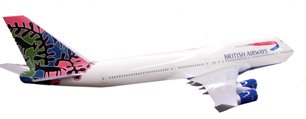 1:36 Scale Model Boeing 747 BA Jet
