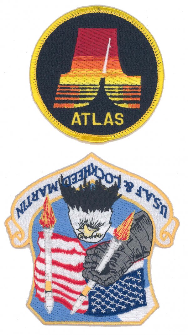 Lot of 2 Atlas Rocket Program Patches