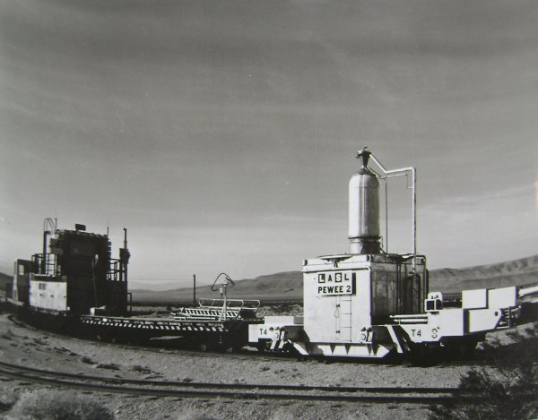 RARE! 3 NASA Peewee 2 Nuclear Rocket Engine Photos: This lot includes three black and white photographs (8 x 10") from NASA's Peewee nuclear rocket program bearing official NASA numbers and descriptions: 71-H-5, The Peewee 2 nuclear reactor is shown si