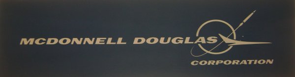 McDonnell Douglas Logo Poster Board Plaque: (24 x 8") McDonnell Douglas Logo Poster Board Plaque. Very good condition.