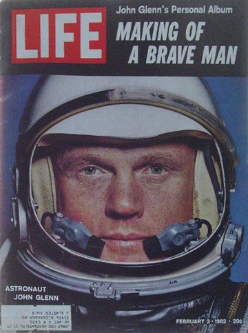 1962, Mercury "Life" Magazine Featuring John Glenn: February 1962, (Volume 52, No. 5). This edition features an in depth article and black and white pictorial on John Glenn. Good conditionwith minor age faults.