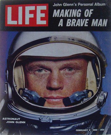 1962, Mercury,"Life" Magazine Featuring John Glenn: February 1962, (Volume 52, No. 5). This edition features an in depth article and black and white pictorial on John Glenn. Good condition.