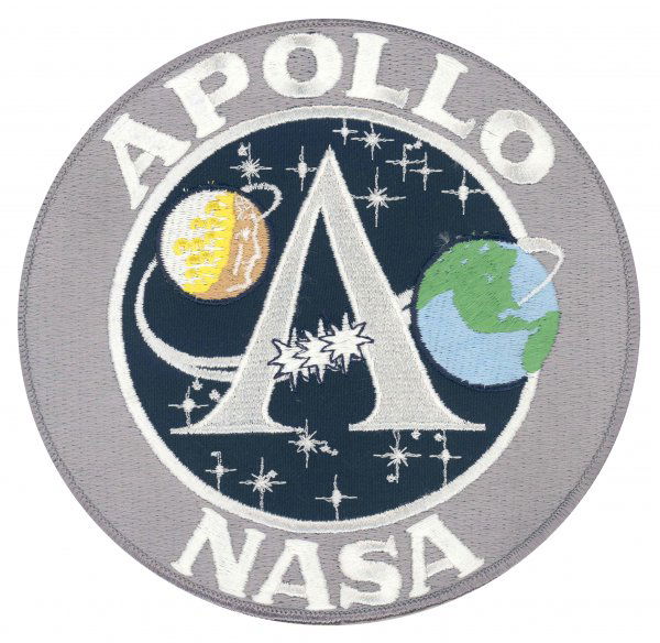 Large 8" Apollo Program Back Patch: A multicolor embroidered back patch (8") issued for the Apollo program. Excellent condition.