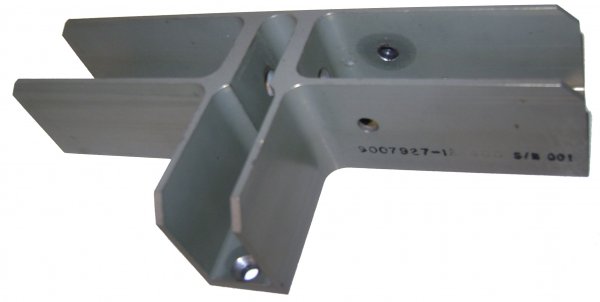 Space Shuttle Hardware: (7.75 x 3.50 x 1.50") Metal bracket 9007927-1, S/N 001
