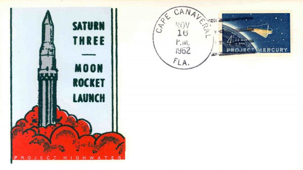 353A: Lot of 670 Apollo Covers: Including Saturn Three Moon Rocket Launch dated Nov. 1962 all the way through the Apollo Program to Dec. 1972, commemorating Apollo 17, the Last Manned Apollo Mission. Excellent condition.
