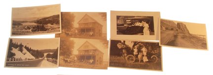 Postcards of Early Brass WWII Era Cars 1911-1940's