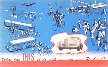 Circa 1940's, Packard Wartime Brochure: This WWII era Packard Motor Car Company brochure (8 pg, stapled, soft cover) was published by the company and sent to Packard owners to remind them to service their cars "to help the war effort" by ke