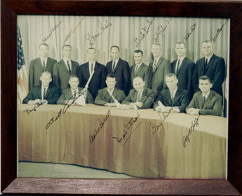 Lot of 12 Apollo Program Astronaut Autographs: Lot of 12 Astronaut Autographs including Michael Collins, Walt Cunningham, Donn Eisle, Richard Gordon, Rusty Schweickart, David Scott, C. Williams, Roger Chaffee, Eugene Cernan, Alan Bean, Charlie Bas