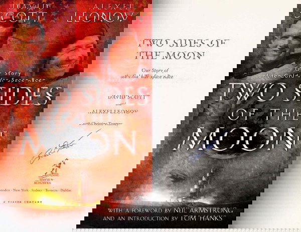 Apollo 15 Astronaut David Scott Autograph: Apollo Astronaut David Scott Autograph on "Two Sides of the Moon" 1st Edition (UK).This book is the UK version 1st edition.