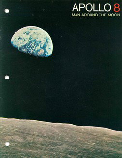 Apollo 8 Man Around the Moon 1969 NASA EP-66 Book: (24PP., soft cover, stapled, 3-hole punched). A well illustrated post-flight report detailing the Apollo 8 mission. Good condition.