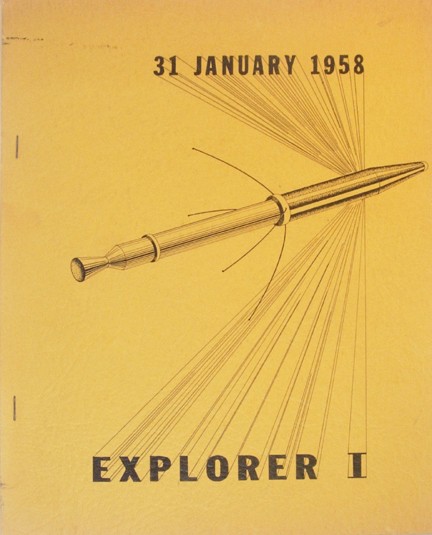 1958, Explorer I Commemorative Congratulatory Book: The U.S. Navy had been working since 1955 to put a satellite into space with its Vanguard program, but the launch of the Soviet satellite Sputnik 1 on October 4, 1957 coupled with tThe failure of the 