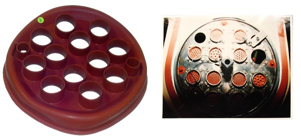 Shuttle Moto-ball Electric Cover Disconnect Plate: Includes NASA photograph of unit. Excellent condition.