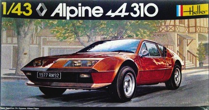 Heller Alpine A310 1/43 Scale Model Kit: 1980's Heller Alpine A310 1/43rd scale kit. # 146 The instructions and parts are in unopened original plastic bags.