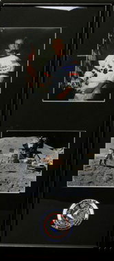 Apollo 15 Astronauts Scott and Irwin Autographs: Apollo Astronauts Scott and Irwin Autographs Two official NASA color photographs of David Scott in his white spacesuit and James Irwin on the lunar surface with the lunar rover (8 x 10" each, both are