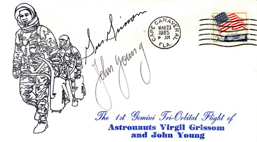 Gemini GT3 Virgil Grissom and John Young Autograph
