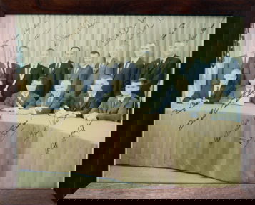 Lot of 12 Apollo Astronaut Autographs: Including Edwin Aldrin, William Anders, Charles Bassett, Alan Bean, Eugene Cernan, Roger Chaffee, Michael Collins, Walter Cunningham, Donn Eisle, Richard Gordon, Russell Schweickart, David Scott and C