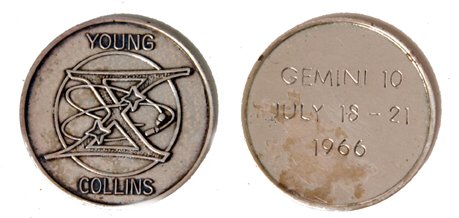 Gemini GT-10 FLOWN 29mm Sterling Silver Medallion